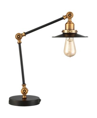 Taurus 20" High Small Farmhouse Desk Lamps Set of 2 USB Ports Adjustable Home Office Charging