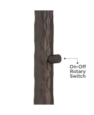 Tucson 71 1/4"H Hammered Bronze Alabaster Glass Torchiere Floor Lamp