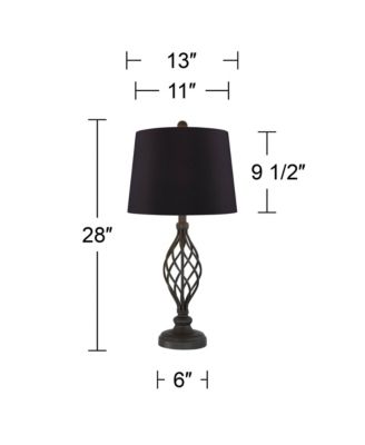 Annie Modern Industrial Table Lamps 28" Tall Set of 2