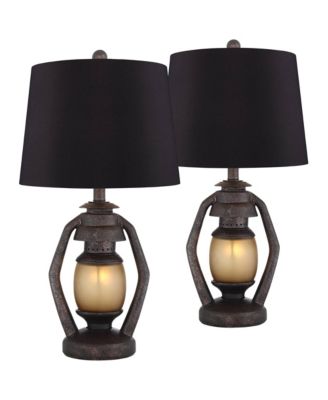 Horace 25.25" Tall Rustic Table Lamps, Set of 2