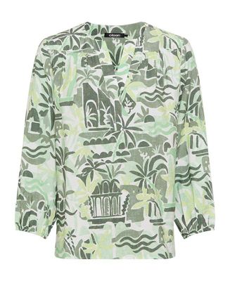 Women's Safari Print Tunic Blouse