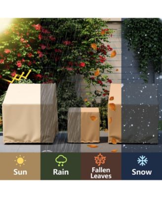 Patio Furniture Covers Waterproof Outdoor Conversation Covers for 3 Pieces Bistro Set