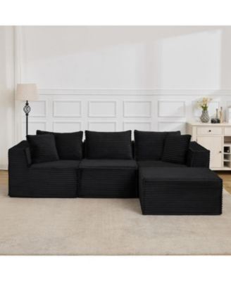 108" Cloud Sectional Sofa, Modular Boneless Couch with Memory Foam, No Assembly