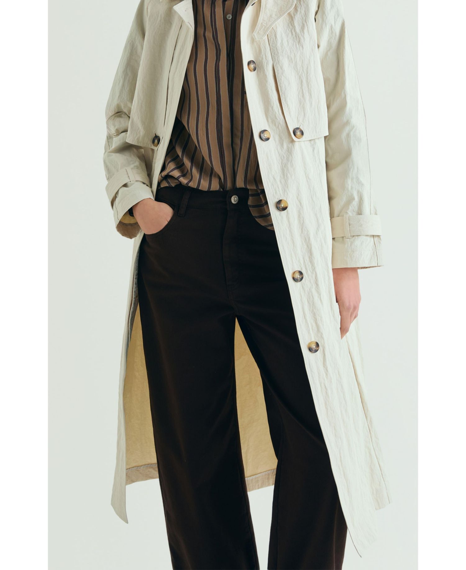 Women's Lightweight Multi-Position Trench Coat