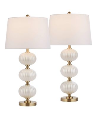 Possini Euro Grace 30"H Pearl Fluted Glass Table Lamp Set of 2