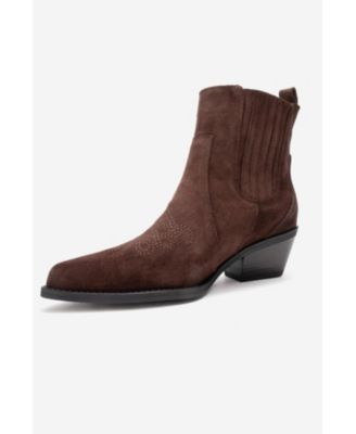 Women's Julieta Leather Block Heel Western Boot