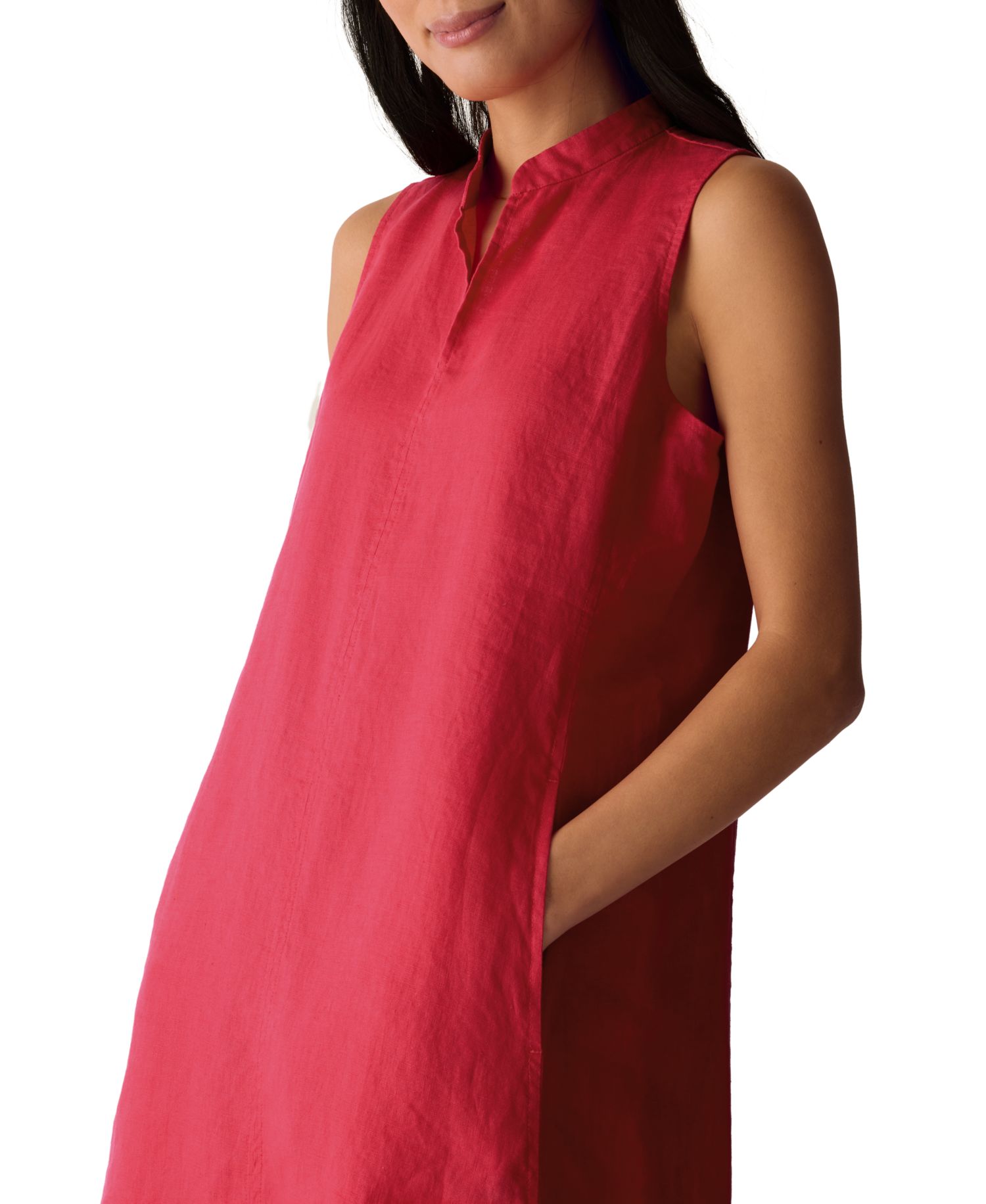 Women's Sleeveless Split Collar Dress