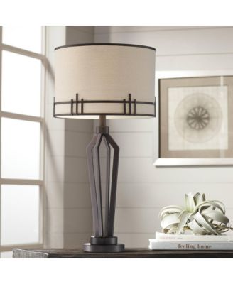 Picket 28" Tall Industrial Table Lamps Set of 2 USB Port