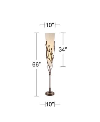 Folia Industrial Rustic 66" Tall Floor Lamp Smart Socket