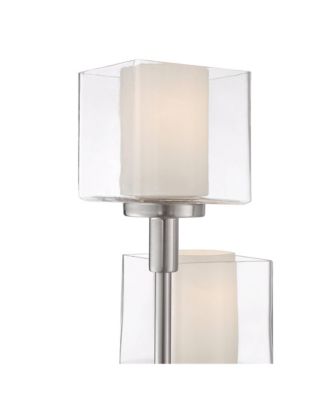 Athena Modern 72" Tall Tree Floor Lamp with Smart Socket Brushed Nickel 4-Light Clear Opal Glass for Living Room Home