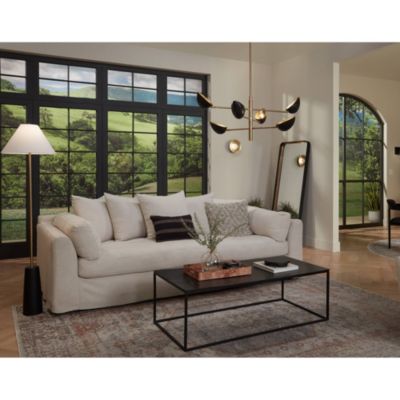 Bamba Modern 61 3/4" Tall Standing Floor Lamp Skinny Gold  Metal Brass Finish Living Room Bedroom House