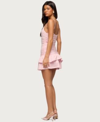 Women's Carinne Ruched Peplum Mini Dress