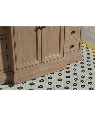 Kelly 84" Bathroom Vanity Weathered Fir, Engineered Quartz Top