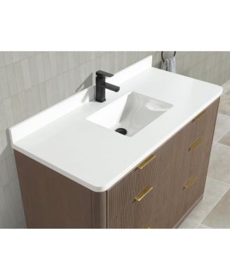 Aria 48" Bathroom Vanity Smoked Oak