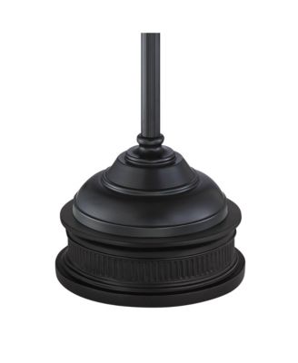 Annie Rustic Floor Lamp with Riser 67 1/2" Tall Iron Scroll Cream Hardback Drum Shade