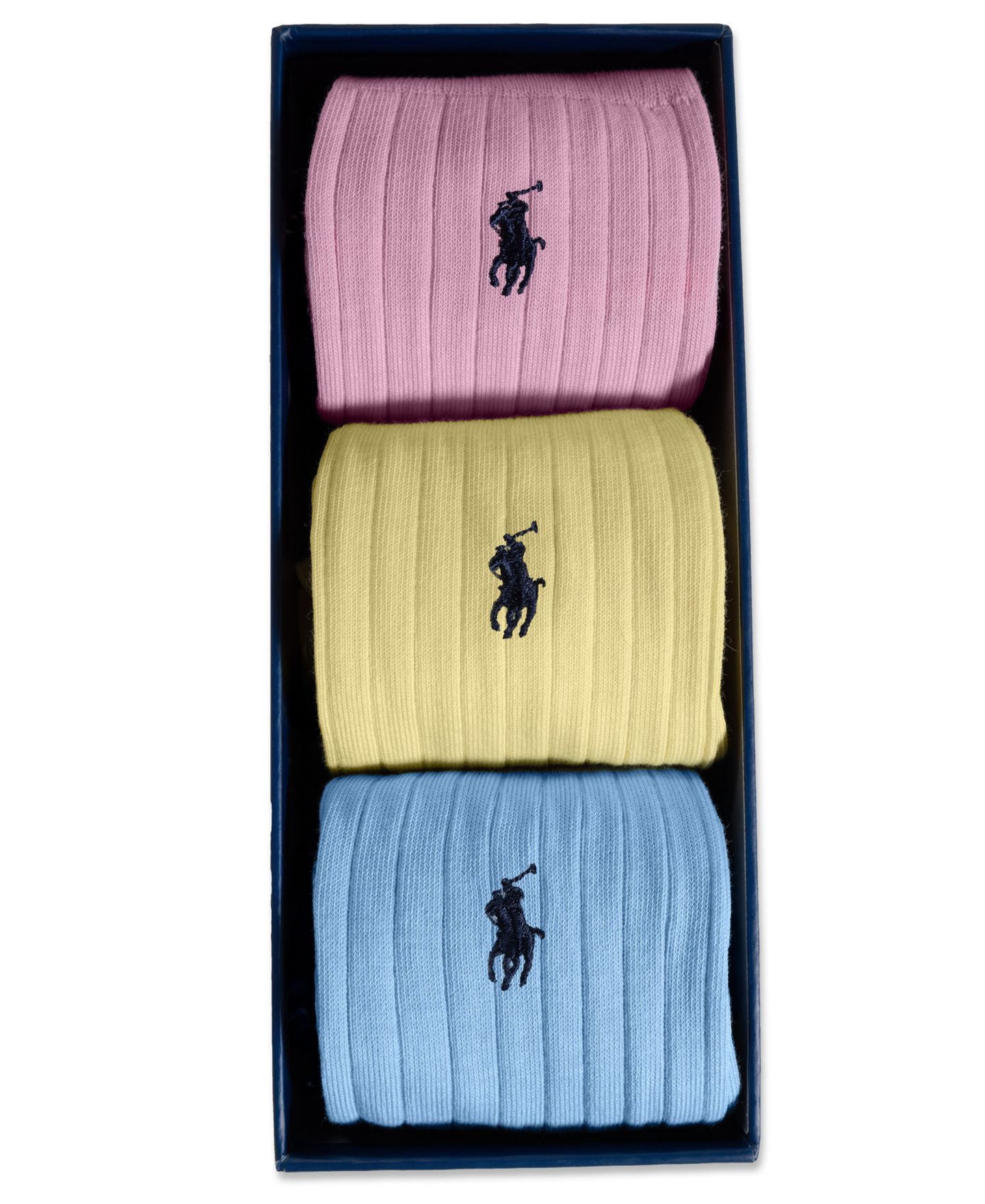 Носки Giftbox для мужчин, хлопок — Polo Ralph Lauren, цвет: Синий / Жёлтый — фото 5