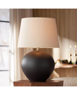 Paulo 24 1/2" High Pot Farmhouse Southwestern 3-Way Table Lamp Matte Ceramic Single Living Room Bedroom