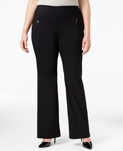 INC International Concepts Plus Size Wide-Leg Pants, Created for Macy's ...