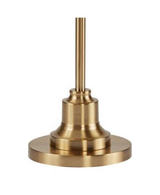 Dyna Traditional 58" Tall Standing Floor Lamp Skinny Pole Pull Chain Antique Brass Finish Faux