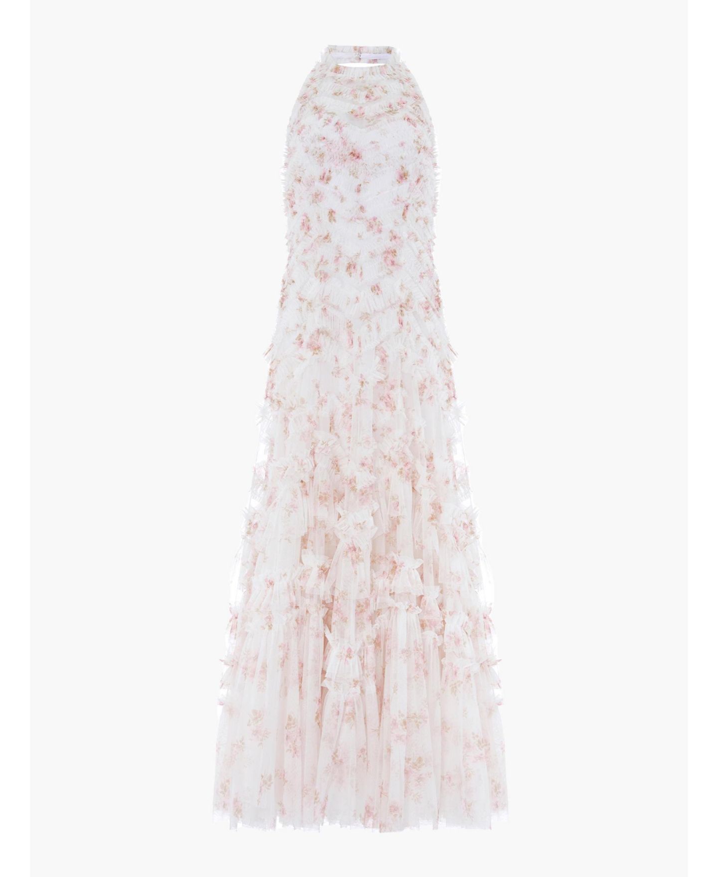 Женское платье Needle & Thread Magnolia Ditsy Elia Halter Neck Gown, цвет: Moonshine/Seashell — фото 4
