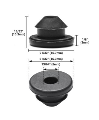 60PCS Cable Railing Rubber Grommets Protective Sleeves for 1/8" to 3/16"