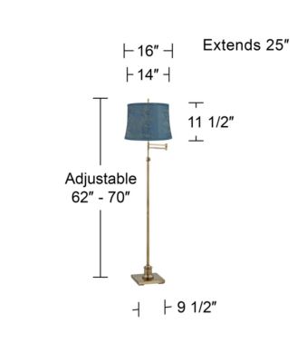 Westbury Antique Brass Swing Arm Floor Lamp