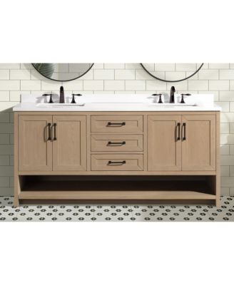 Venice 72" Bathroom Vanity Oak