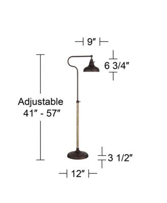 Ferris Industrial Rustic 57" Tall Pharmacy Floor Lamp