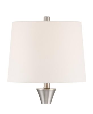 Koncave 24 1/2" High Modern Table Lamps Set of 2 Brushed Nickel Finish Metal Shade Living Room Bedroom