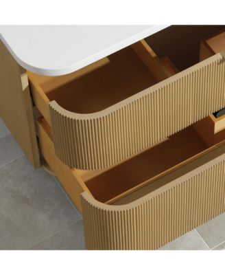 Chantal 42" Floating Bathroom Vanity Oak