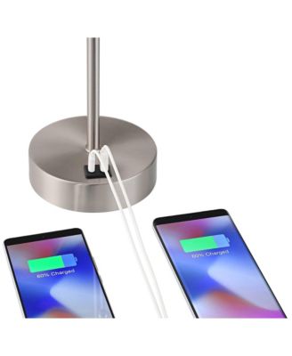 Justin Modern Accent Table Lamps 18" High Set of 2 with USB Charging Port and Table Top Dimmers for Bedroom Home Desk