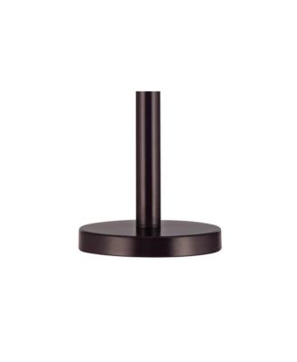 Modern Buffet Table Lamp 33" Tall with USB Charging Port Dark Bronze Drum Shade for Bedroom Living Room Office