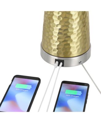 Possini Euro Croley 27 1/2" High Hammered USB Table Lamp Set of 2