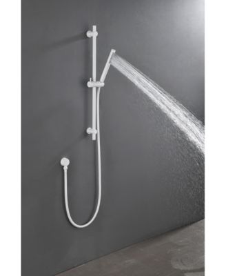 Stainless Steel Slide Bar Grab Rail with Handheld Shower Head and 69-Inch Hose, Shower Hand Sprayer Set