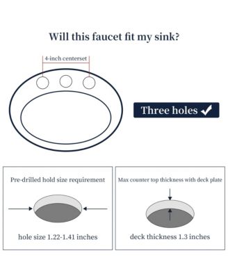 2-Handle 4-Inch Matte Bathroom Faucet, Bathroom Vanity Sink Faucets with Pop-up Drain and Supply Hoses