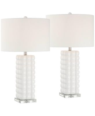 Norma 28" High Textured Bubble Ceramic Table Lamp Set of 2