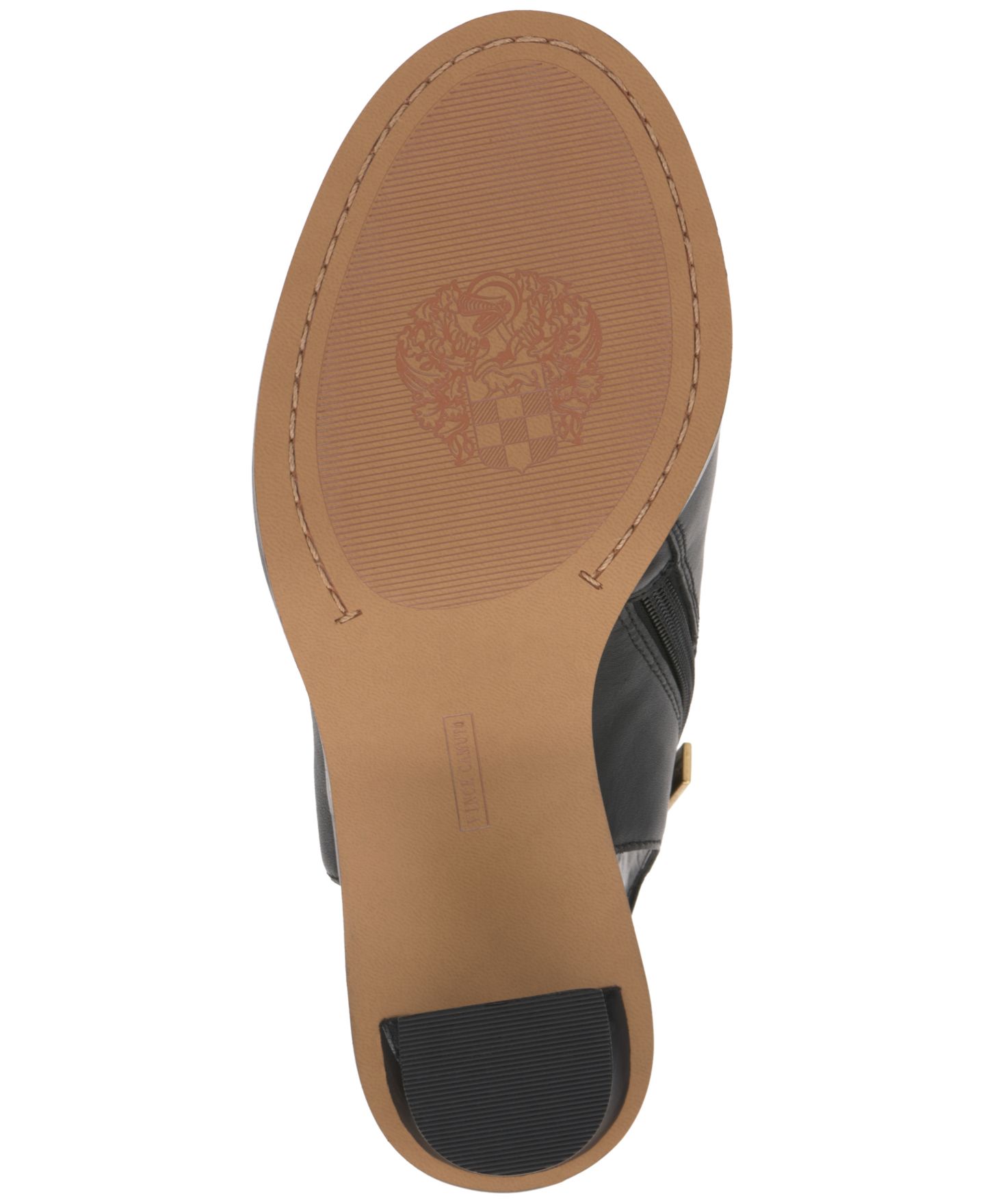 Женские ботинки Vince Camuto Rimdia Peep Toe Slingback Shooties, цвет: Чёрный кожаный — фото 5