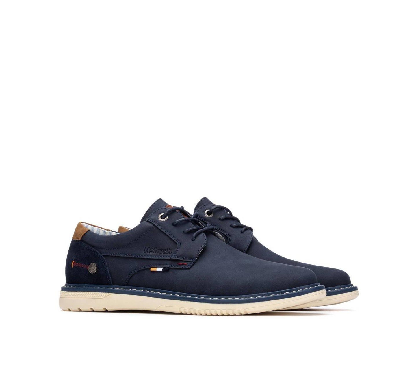XTI Men's Comfort Sole Casual Oxfords, цвет: Тёмно-синий — фото 3