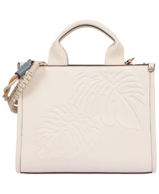 Tommy Bahama Darcy Leaf Motif Medium Tote – Embossed PU