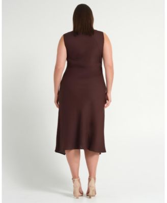 Plus Size Nadia Linen Midi Dress