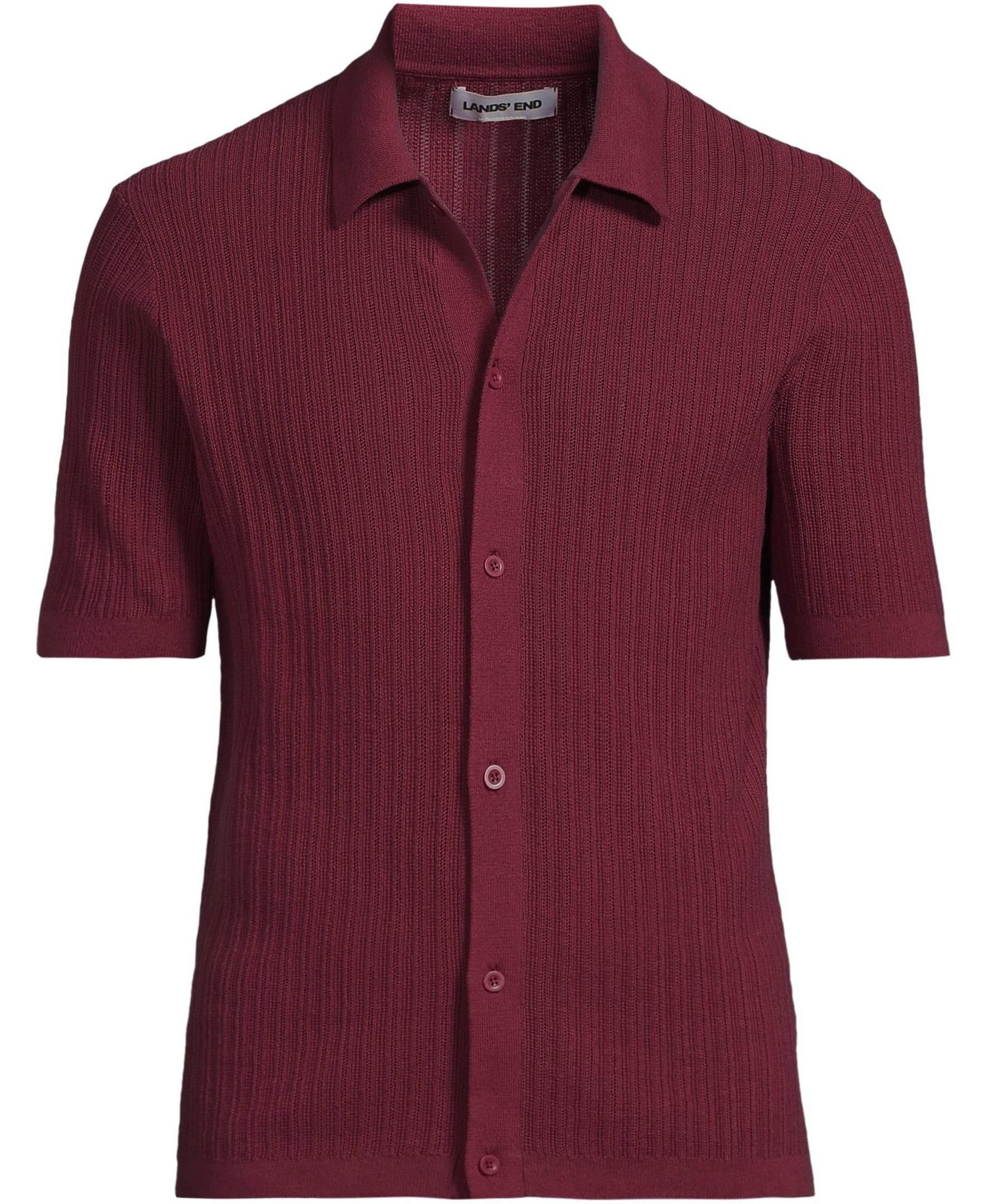 Men's Short Sleeve Lightweight Button Through Polo Shirts