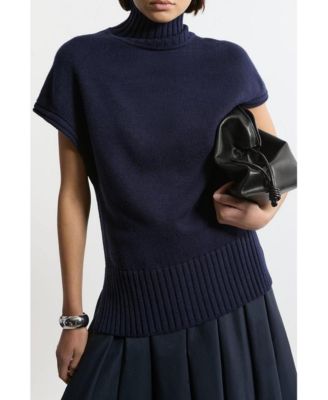 Women's High Neck Knitted Tunic Top