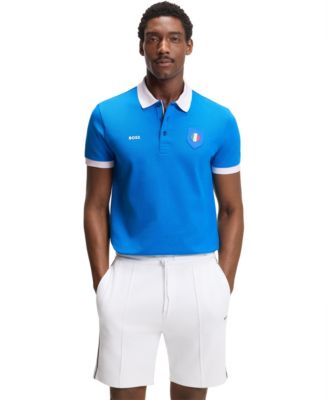 BOSS by Men's Paddy Italy Country Flag Trim Polo Shirt