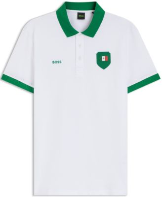 Men's Paddy Mexico Flag Trim Polo Shirt