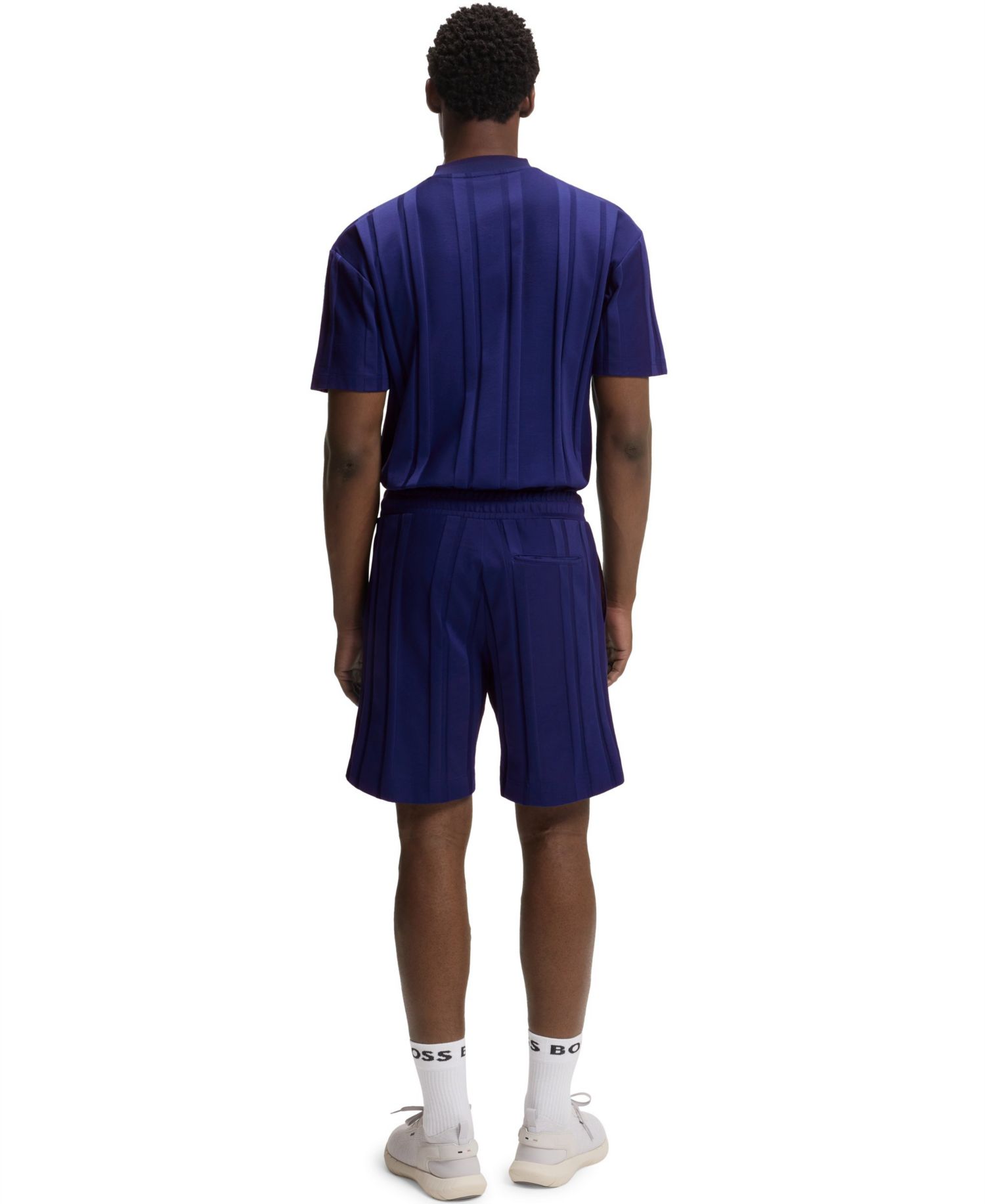 Men's Cotton-Jersey Lustrous Stripe Shorts
