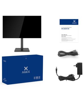 AGEX A27I4K(Black) 27" 4K UHD 3840 x 2160 1.07B Display Colors IPS Gaming Monitor with Adjustable Stand