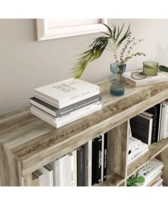 3-Tier 6-Cube Bookcase, Wooden Cubby Bookshelf with Anti-Tip, Open Storage for Living Room, Bedroom, Office.