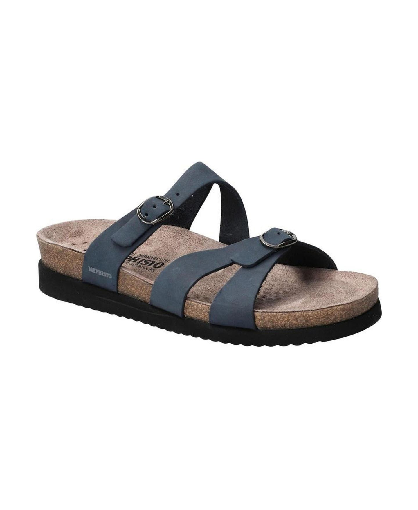 Женские сандалии Mephisto Hannel Nubuk Leather Sandal Navy, цвет: Тёмно-синий — фото 1