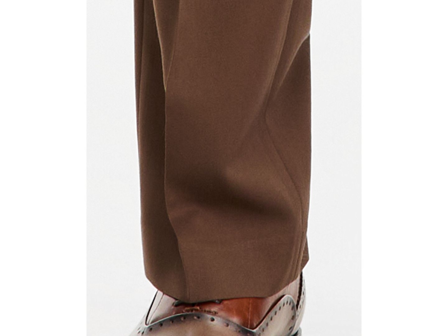 Мужские брюки Tayion Collection Classic-Fit Medium Brown Suit Separate, цвет: Коричневый — фото 6