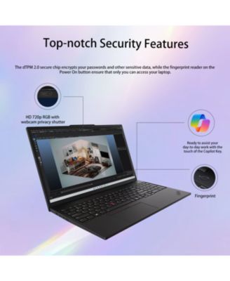 ThinkPad E16 16" Traditional Laptop AMD Ryzen 5 64GB RAM AMD Radeon Graphics 512GB SSD Storage Windows 11 Pro 60Hz